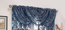 7 of 8:Milawi Jacquard Sheer Rod Pocket Panel And Valance Treatments, Navy 