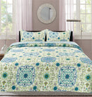 6 of 6:Premius Mary Damask Printed Reversible Quilt Set, Green 
