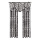 2 of 3:Charlotte Floral Design Rod Pocket Window Panel And Valance Treatments, Grey 