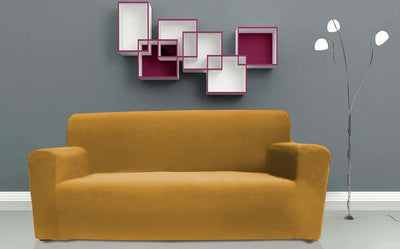 3 of 7:Housse extensible Rive Gauche Provence, dorée 