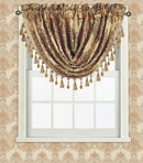 2 of 3:Fiona Jacquard Medallion Rod Pocket Panel And Valance Treatments, Gold 