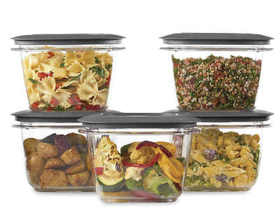 2 of 5:Ensemble de 5 contenants Rubbermaid Premier Easy Find avec couvercles, transparents, 7 tasses 