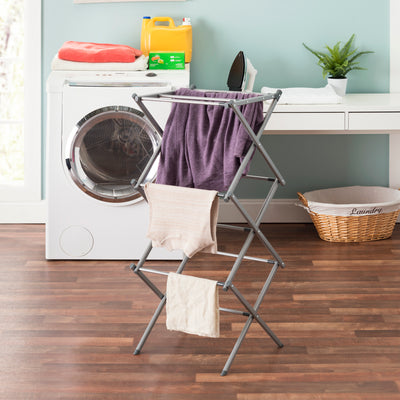 3 of 4:Sunbeam Secadora de ropa expandible de 3 niveles, gris, 17-29.5x14.5x41 pulgadas 