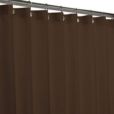 1 of 1:Hotel Fabric 12 Grommets Shower Curtain Or Liner Chocolate - 70x72 