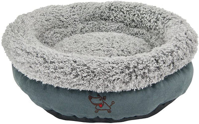 1 of 6:Best Pet Supplies Cama redonda para mascotas, felpa gris, 18.0 x 18.0 x 6.0 in 