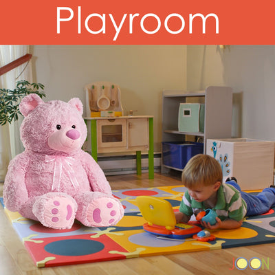5 of 8:JOON Huge Teddy Bear With Ribbon, Pink 