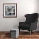 2 of 6:Collapsible Hexagon Storage Ottoman, Grey Linen, 15x15x15 Inches 