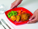 3 of 4:Plaque micro-ondes Sistema avec grille de cuisson amovible, grande, 1,3 litre, rouge 