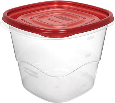 3 of 5:Boîtes de conservation alimentaire Rubbermaid TakeAlongs Deep Squares, 7 tasses, teinte chili, paquet de 2 