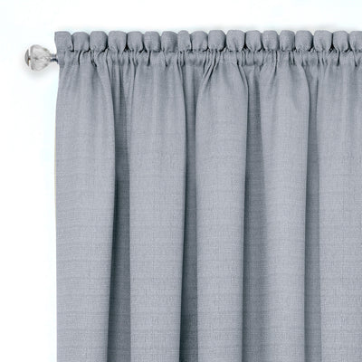 6 of 6:Darcy Textured Rod Pocket Window Panel, Grey-White, 52x84 Inches 