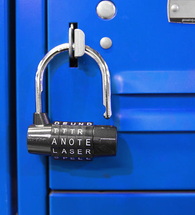 4 of 4:Wordlock Pl-004-Bk 5-Dial Combination Padlock, Black 