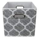 2 of 4:Home Basics Arabesque Storage Cube, White, 10.5x10.5x11 Inches 