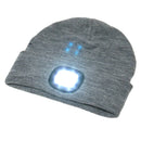 1 of 2:Gorro BEAMie con faros delanteros LED recargables integrados, gris 