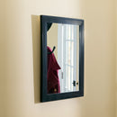 1 of 2:Home Basics Espejo de pared rectangular contemporáneo, negro, 14 x 18 pulgadas 