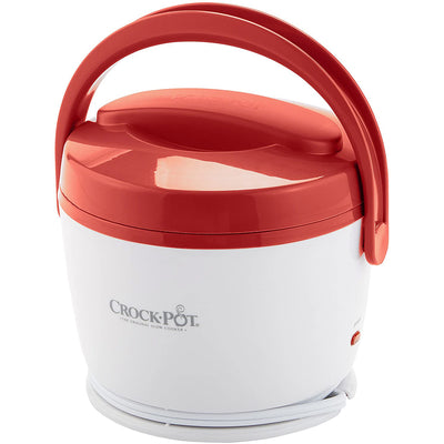 2 of 6:Crock-Pot Stainless Steel Lunch Crock Food Warmer, Red-White, 20 Ounces 