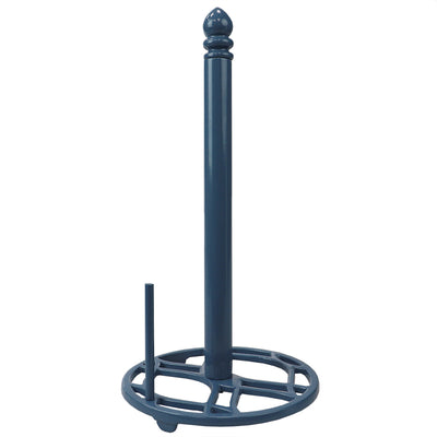 1 of 10:Porte-essuie-tout en fonte Home Basics Iris, bleu ardoise 