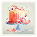 1 of 1:Décoration murale PREMIUS, gâteau décadent à étages, bleu-or, 13 x 13 pouces 