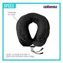 4 of 5:Cabeau Air Evolution Inflatable Travel Neck Pillow with Pouch and Cover, Gray 