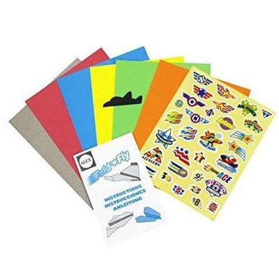 3 of 5:ALEX Fold N Fly Printed Paper Airplanes Kit, Makes 18 Planes, Ages 6+ 