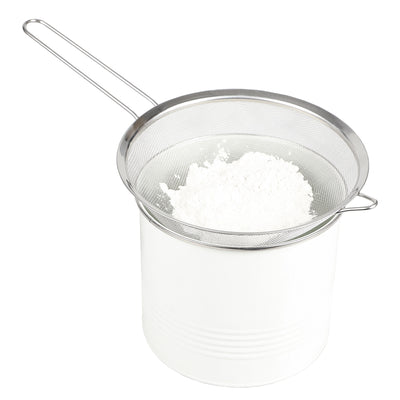 2 of 4:Ensemble de 3 passoires à mailles ultra fines en acier inoxydable Home Basics, argentées 