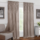 1 of 3:Willow Crushed Satin Double Layer Rod Pocket Panel, Toffee, 42x63 Inches 