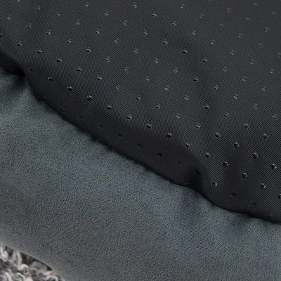 5 of 6:Best Pet Supplies Cama redonda para mascotas, felpa gris, 18.0 x 18.0 x 6.0 in 