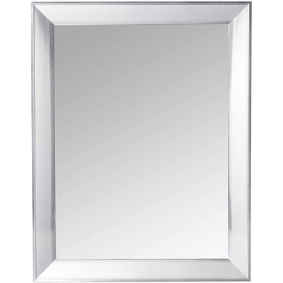 1 of 4:Home Basics Contemporary Rectangle Wall Mirror, Silver, 14x18 Inches 