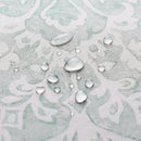 3 of 5:Dorsett Damask Printed Shower Curtain, Aqua, 70x72 Inches 