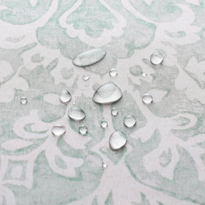 3 of 5:Dorsett Damask Printed Shower Curtain, Aqua, 70x72 Inches 