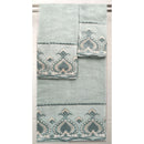 1 of 1:Simpatico 3-Piece Floral Embroidered Cotton Decorative Bath Towel Set, Sage 