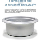 5 of 9:Maxi-Matic Elite Gourmet Rice Cooker With Steam Tray, White, 16 Cup 