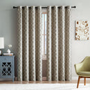 1 of 1:Montana Woven Jacquard Window Grommet Panel, Taupe, 55x90 Inches 