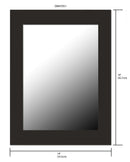 2 of 2:Home Basics Espejo de pared rectangular contemporáneo, negro, 14 x 18 pulgadas 