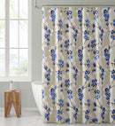 1 of 1:Aroon Climbing Flowers PEVA Shower Curtain, Navy, 72x72 Inches 