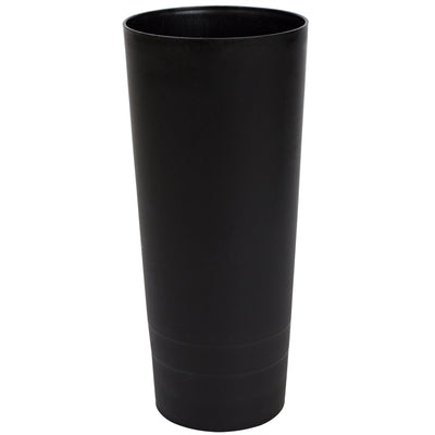 4 of 7:Home Basics Plastic Tapered Toilet Brush And Holder, Black, 4x15 Inches 
