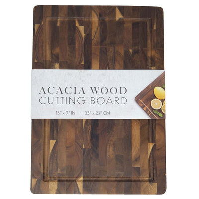 1 of 1:Spigo Acacia Wood Cutting Board, Brown, 13x9 Inches 