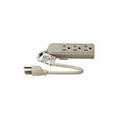 2 of 2:Cordon multiprise Uninex à 3 prises, 30 cm de long, beige 