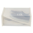 2 of 6:Boîte à chaussures Home Basics en plastique avec séparateur pour 2 paires, transparente, 34 x 24 x 15 cm 