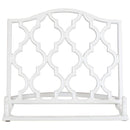 4 of 7:Home Basics - Soporte para libros de cocina de celosía marroquí de hierro fundido, color blanco, 10.5 x 5.5 x 9 pulgadas 