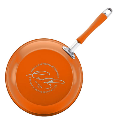 2 of 2:Rachael Ray Sartén antiadherente para utensilios de cocina, naranja, 10 pulgadas 