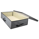 4 of 7:Home Basics Herringbone Under The Bed Storage Box, Gray, 16x28x6 Inches 