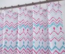 2 of 7:Cortina de ducha clásica estampada Chevron, multicolor, 70 x 72 pulgadas 