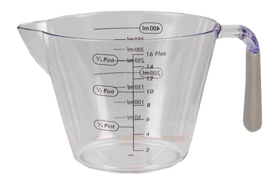 6 of 12:Ensemble de 3 tasses à mesurer en plastique Home Basics avec poignée en caoutchouc, transparent 
