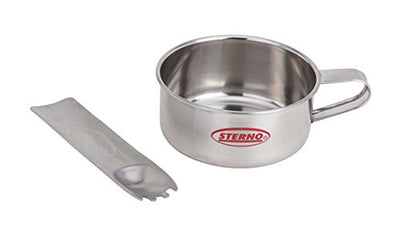 8 of 8:Kit réchaud de camping Sterno avec cadre et panneaux pare-vent, rouge-gris 