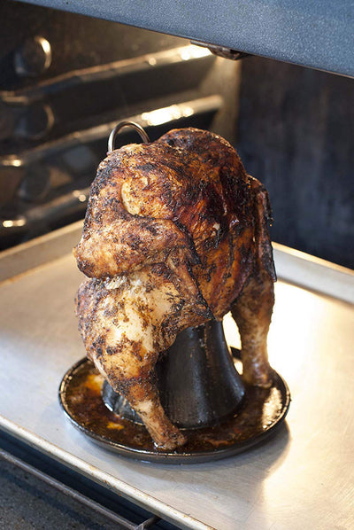 4 of 4:Charcoal Companion Flame-Friendly Ceramic Chicken Roaster, 7.4x9.4 Inches 