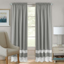 1 of 6:Darcy Textured Rod Pocket Window Panel, Grey-White, 52x84 Inches 