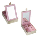 1 of 4:Boîte à bijoux multi-compartiments Ruby+Cash avec miroir de courtoisie, dorée 