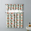 1 of 3:Spring Affair 3-Piece Kitchen Curtain Set, Pink, Tiers 28x36, Valance 56x14 Inches 