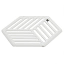 1 of 5:Home Basics Cast Iron Lines Design Trivet, White, 8x8x.5 Inches 