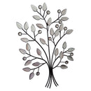 1 of 1:Premius Metal Tree With Crystal Leaves Wall Decor, Black, 16x23 Inches 